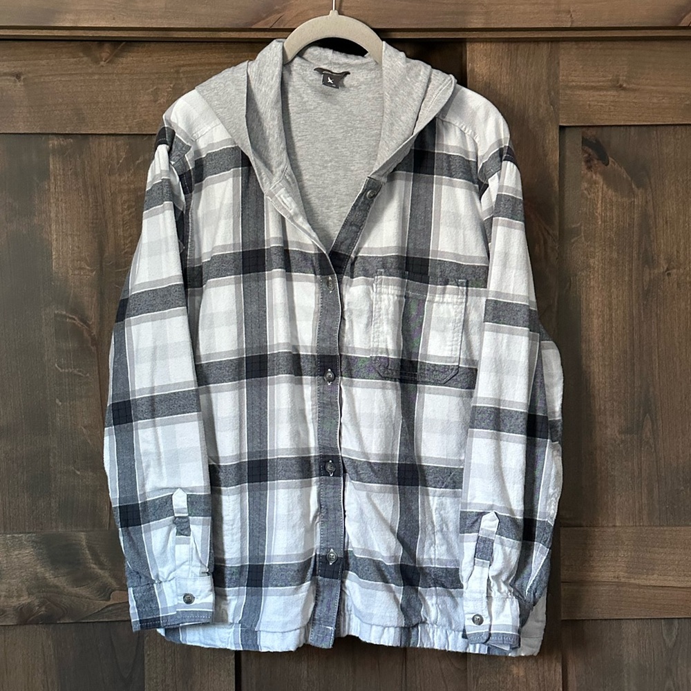 Eddie Bauer Women’s Flannel Hooded Shirt/Jacket